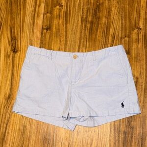 Ralph Lauren Blue Label Womens shorts  Light Blue chino embroidered 3.5” cotton
